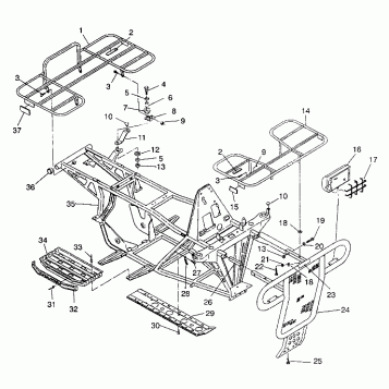 BUMPER/RACK MOUNTING 4X4 350L W938139 (4924052405003A)