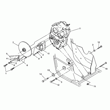GEARCASE/BRAKE MOUNTING 4X4 350L W938139 (4924052405027A)