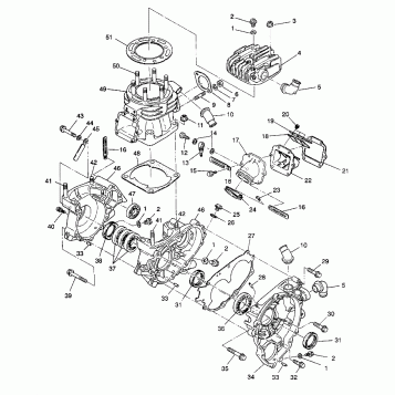 CRANKCASE and CYLINDER 4X4 350L W938139 (4924052405035A)