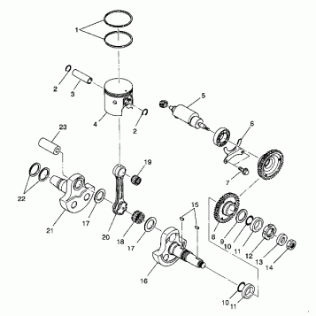 PISTON and CRANKSHAFT 4X4 350L W938139 (4924052405037A)