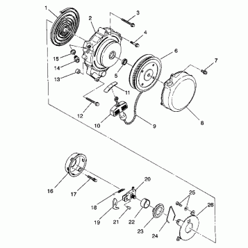 RECOIL STARTER 4X4 350L W938139 (4924052405041A)
