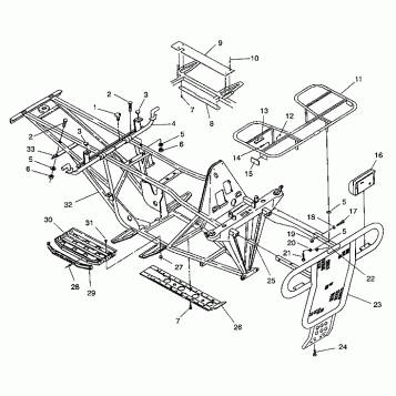 BUMPER/RACK MOUNTING 6X6 350L W938739 (4924062406003A)