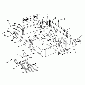 REAR BED MOUNTING 6X6 350L W938739 (4924062406004A)