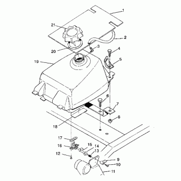 FUEL TANK ASSEMBLY 6X6 350L W938739 (4924062406008A)