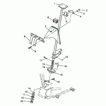 STEERING POST ASSEMBLY 6X6 350L W938739 (4924062406019A)