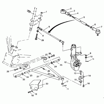 A-ARM/STRUT MOUNTING 6X6 350L W938739 (4924062406020A)