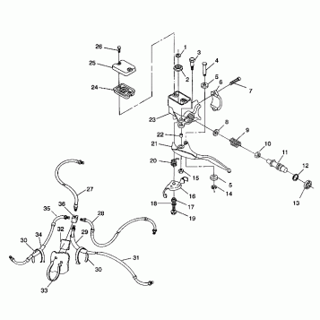 CONTROLS - MASTER CYLINDER/BRAKE LINE 6X6 350L W938739 (4924062406022A)