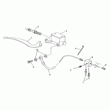 CONTROLS - RH MASTER CYLINDER /BRAKE LINE 6X6 350L W938739 (4924062406023A)
