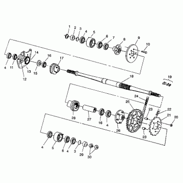 OMIDDLE DRIVE ASSEMBLY 6X6 350L W938739 (4924062406024A)
