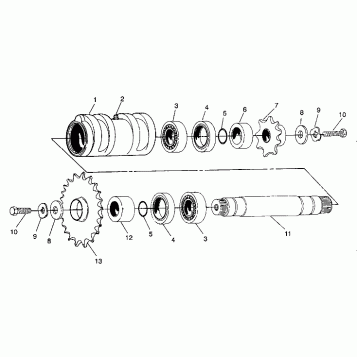 CENTER TIGHTENER ASSEMBLY 6X6 350L W938739 (4924062406026A)
