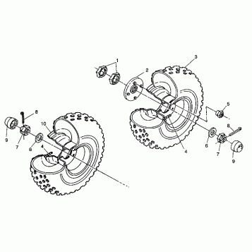 MIDDLE WHEEL ASSEMBLY 6X6 350L W938739 (4924062406027A)