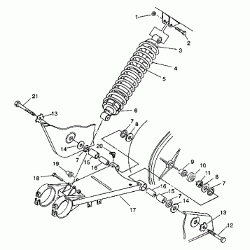 SWING ARM/SHOCK MOUNTING 6X6 350L W938739 (4924062406028A)