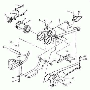 SWING ARM/GUARD MOUNTING 6X6 350L W938739 (4924062406029A)