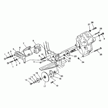 GEARCASE/BRAKE MOUNTING 6X6 350L W938739 (4924062406033A)