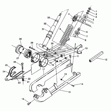 SWING ARM WELDMENT (REAR) 6X6 350L W938739 (4924062406037A)
