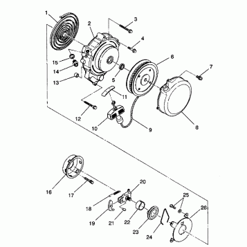 RECOIL STARTER 6X6 350L W938739 (4924062406048A)