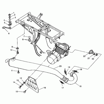 EXHAUST ASSEMBLY Trail Boss W938527 (4924072407005A)