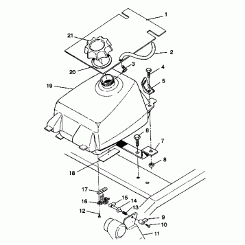 FUEL TANK ASSEMBLY Trail Boss W938527 (4924072407006A)