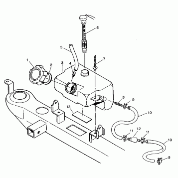OIL TANK ASSEMBLY Trail Boss W938527 (4924072407007A)