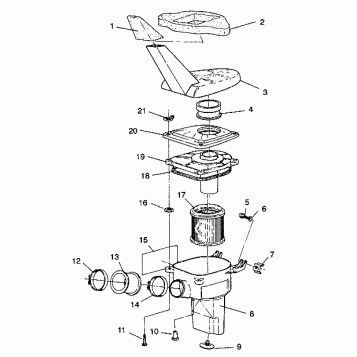 AIR BOX ASSEMBLY Trail Boss W938527 (4924072407009A)
