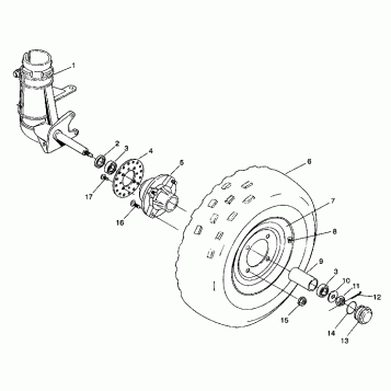 FRONT WHEEL ASSEMBLY Trail Boss W938527 (4924072407011A)