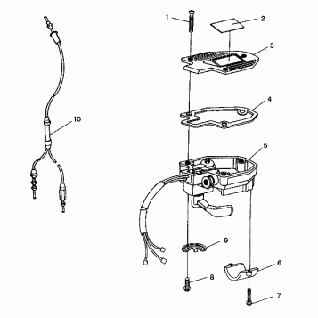 CONTROLS-THROTTLE ASM./CABLE Trail Boss W938527 (4924072407016A)