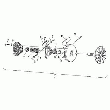 DRIVE CLUTCH ASSEMBLY Trail Boss W938527 (4924072407019A)