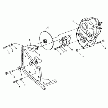 GEARCASE/REAR BRAKE MOUNTING - W937527 (4924072407022A)