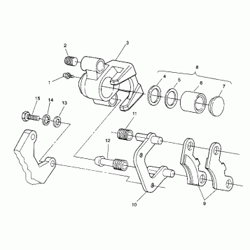 FRONT BRAKE ASSEMBLY Trail Blazer W937221 (4924082408012A)