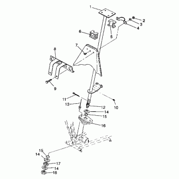STEERING POST ASSEMBLY Trail Blazer W937221 (4924082408014A)