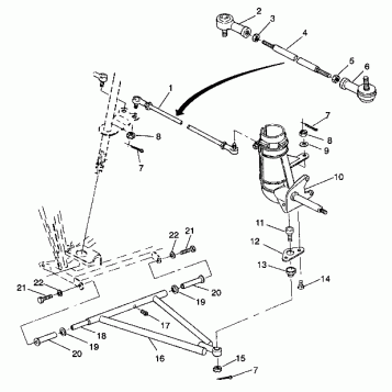 STEERING/A-ARM ASSEMBLY Trail Blazer W937221 (4924082408015A)