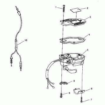 CONTROLS - THROTTLE ASM./CABLE Trail Blazer W937221 (4924082408016A)