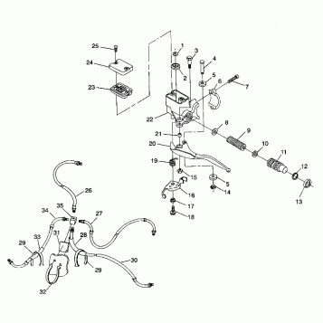 CONTROLS - MASTER CYLINDER/BRAKE LINE Trail Blazer W937221 (4924082408017A)