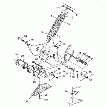 SWING ARM/SHOCK MOUNTING Trail Blazer W937221 (4924082408018A)