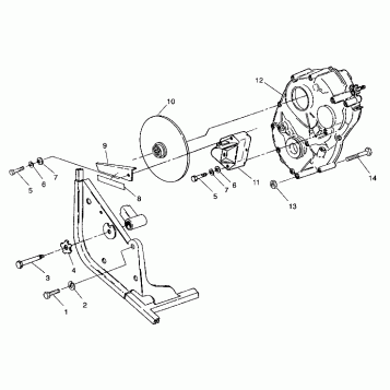 GEARCASE/REAR BRAKE MOUNTING Trail Blazer W937221 (4924082408022A)