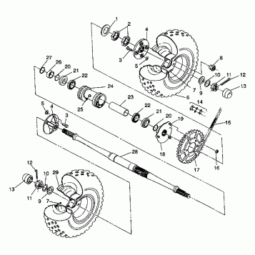 REAR WHEEL DRIVE ASSEMBLY Trail Blazer W937221 (4924082408025A)
