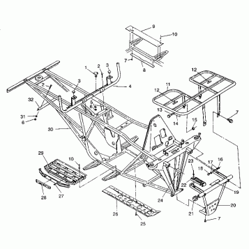 BUMPER/RACK MOUNTING 6X6 250 W938727 (4924092409003A)