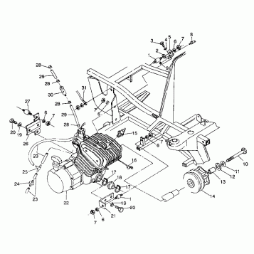 ENGINE MOUNTING 6X6 250 W938727 (4924092409005A)