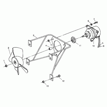 FAN ASSEMBLY 6X6 250 W938727 (4924092409006A)