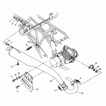 EXHAUST ASSEMBL 6X6 250 W93872 (4924092409007A)
