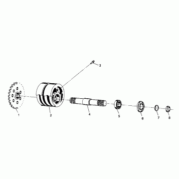 FRONTTIGHTENER ASSEMBLY 6X6 250 W938727 (4924092409013A)