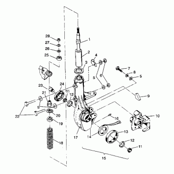 FRONT STRUT ASSEMBLY 6X6 250 W938727 (4924092409015A)