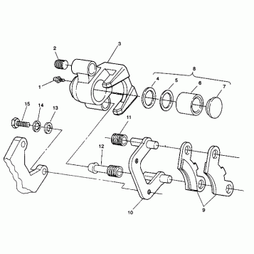 FRONT BRAKE ASSEMBLY 6X6 250 W938727 (4924092409017A)