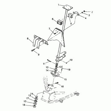 STEERING POST ASSEMBLY 6X6 250 W938727 (4924092409019A)