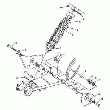 SWING ARM/SHOCK MOUNTING 6X6 250 W938727 (4924092409028A)