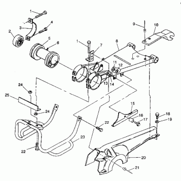 SWING ARM/GUARD MOUNTING 6X6 250 W938727 (4924092409029A)
