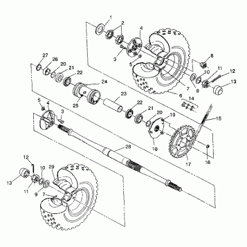 REAR WHEEL DRIVE ASSEMBLY 6X6 250 W938727 (4924092409036A)