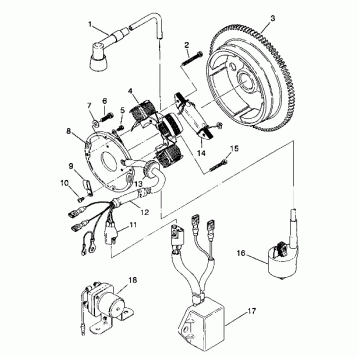 MAGNETO ASSEMBLY 6X6 250 W938727 (4924092409044A)