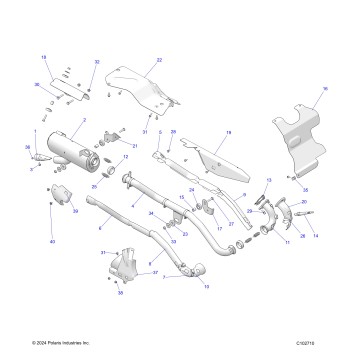 ENGINE, EXHAUST - A25SEK57A4 (C102710)