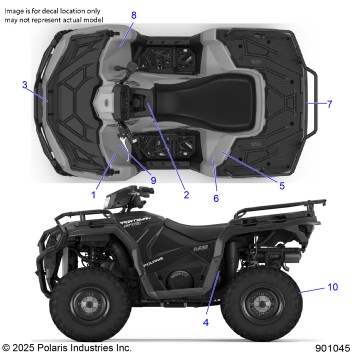 BODY, DECALS, STANDARD - A26SEE57A1/A4/A6/A9/B1/B4/B6 (901045)